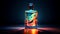Vibrant Contigo Tritan Bottle On Dark Background With Photorealistic Fantasy