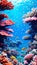 Vibrant Coral Reef with Exotic Fish and Underwater Creatures