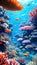 Vibrant Coral Reef with Exotic Fish and Underwater Creatures