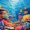 Vibrant Coral Reef with Exotic Marine Life