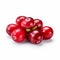 Vibrant Cranberries On White Background - Patricia Piccinini Style