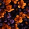 Vibrant crocus flower blooms seamless pattern in top view with delicate petals and rich colors