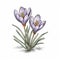 Vibrant Crocus Tulips A Colorful Cartoon Illustration With Religious Symbolism