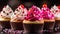 Vibrant Cupcakes Displayed In A Stunning Magazine-quality Shot