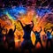Vibrant dance floor filled with energetic dancers