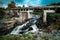 Vibrant Dead River Falls Water Pipeline