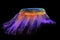 vibrant deep sea comb jelly emitting colorful light