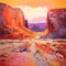 Vibrant Desert Canyons: A Captivating Painting By Jeff Danziger