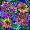 Vibrant design with multicolored flowers