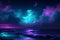 Vibrant, Detailed 4K Nighttime Seascape with Moonlit Serenity, Stars, and Colorful Clouds
