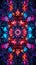 Vibrant digital kaleidoscope art