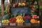 Vibrant Display of Fresh Fruit at Market Generative AI