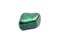 Vibrant and distinctively banded and layered green oxidized copper mineral, a tumbled polished deep Green Malachite