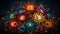 Vibrant Diwali Fireworks: Explosions of Color in the Night Sky
