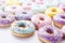Vibrant Donuts on White Background