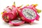Vibrant dragon fruit isolated on white background for premium advertising and marketing