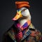 Vibrant Duck In Hat And Jacket - Digital Design And Illustration