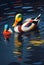 Vibrant Duck on Water, Generative AI