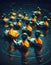 Vibrant Duck on Water, Generative AI