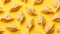 Vibrant Dumplings Flatlay On Yellow Background