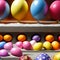 Vibrant Easter Egg Display - AI Generated Illustration