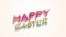 Vibrant Easter greetings in stylized 3d font