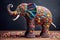 Vibrant Elephant Sculpture - generated with AI