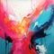 Vibrant Energy: A Colorful Abstract Painting With Splashed Scene