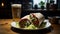 Vibrant Energy: Munich Helles Lager And Burrito On Table