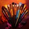 Vibrant and Engaging Image of Brushes and Applicators in Action