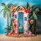 Vibrant and Engaging Tropical-Themed Photobooth