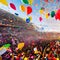 A vibrant explosion of confetti and balloons, creating a festive and joyful atmosphere3, Generative AI