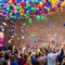 A vibrant explosion of confetti and balloons, creating a festive and joyful atmosphere5, Generative AI