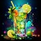 Vibrant and Eye-Catching Zesty Mojito Carnival