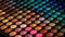 Vibrant eyeshadow palette collection, glowing with bright colors and glitter generated by AI