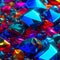 Vibrant Facets: Exploring Colorful Illumination on Quartz Crystals