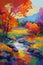 Vibrant Fauvist Landscape Painting with Bold Colors for Posters and Web.