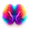 Vibrant Feather-inspired Abstract Design With Neurocore Influence