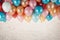 Vibrant festivity festive background with an assortment of cheerful balloons