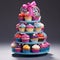 Vibrant Fiesta: A Tower of Cupcakes Igniting the Senses