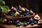 Vibrant Figs and Blueberries A Captivating Blend of Colors and Flavors