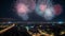 Vibrant Fireworks Display in the Night Sky.AI Generated