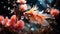 Vibrant fish swimming in a colorful underwater garden of beauty generated by AI