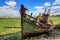 Vibrant fishing boat wreck