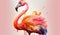 Vibrant Flamingo Abstract Illustration