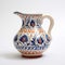 Vibrant Floral Decorated Pitcher With Archaeological Style