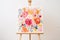 Vibrant Floral Masterpiece: Hand-Painted Artwork on 24x36 Canvas