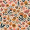 Vibrant Floral Pattern with Trendy Nature Design