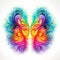 Vibrant And Fluid Butterfly Art A Colorful Symmetrical Arrangement