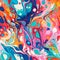Vibrant Fluid Pattern: Colorful Illustration Inspired By Llewellyn Xavier